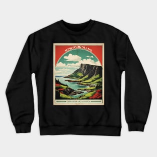 Newfoundland Canada Vintage Poster Tourism Crewneck Sweatshirt